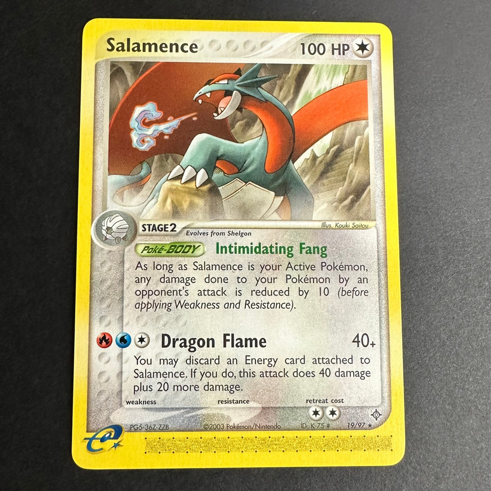 Pokemon TCG Salamence 19/97 EX Dragon Rare Normal Near Mint Condition